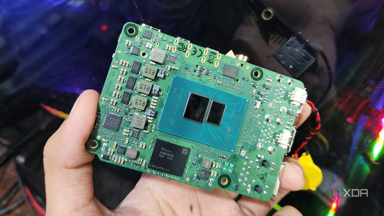 A person holding a Radxa X4 SBC