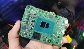 A person holding a Radxa X4 SBC