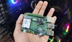 A person holding a Radxa X4 SBC