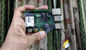 A person holding a Radxa X4 SBC