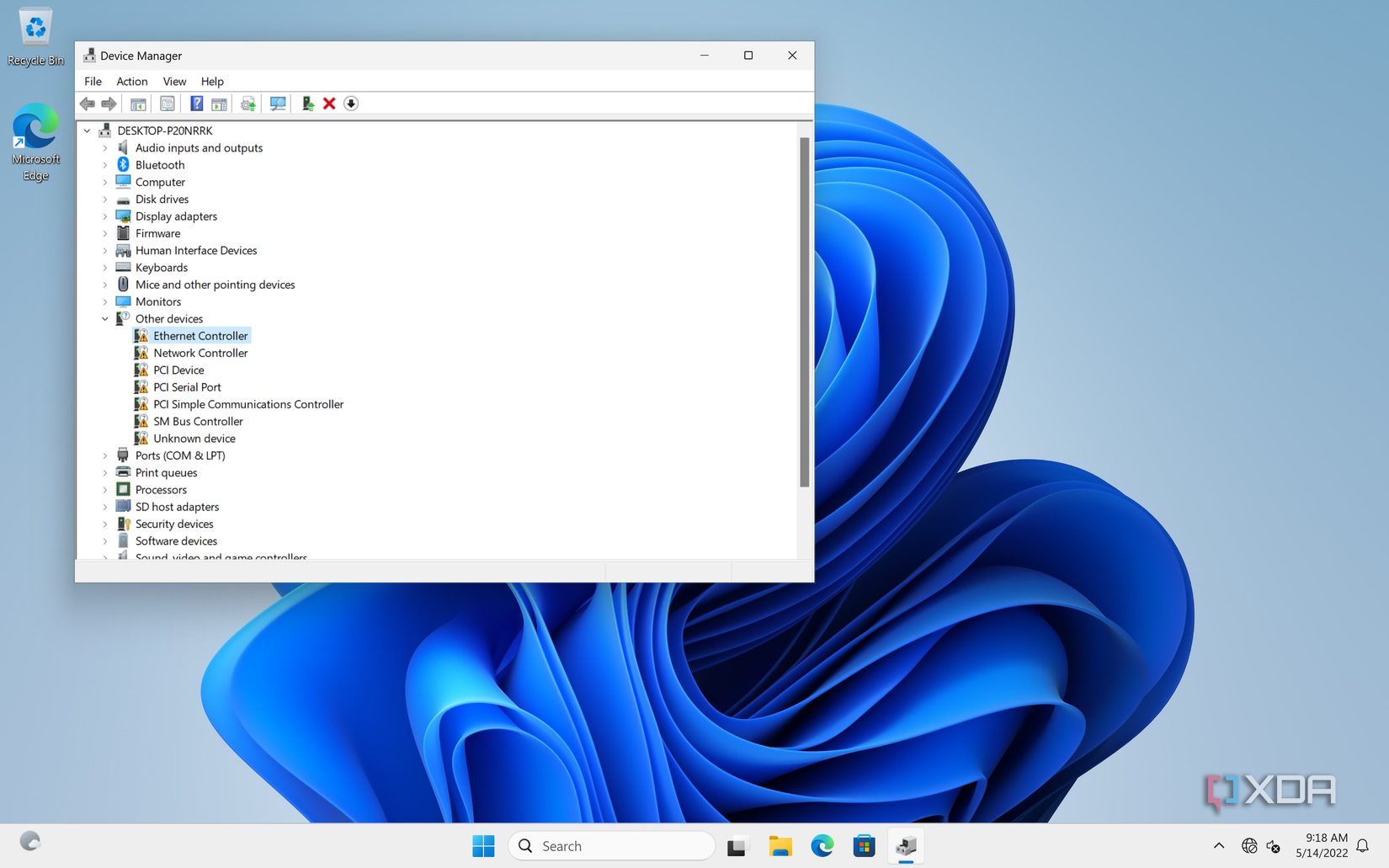 The broken drivers when running Windows 11 on the Radxa X4 