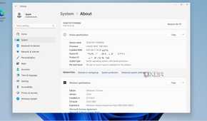 The settings app displaying the specs of the Radxa X4