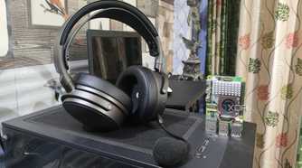 An Audeze Maxwell headset kept near the Raspberry Pi 5