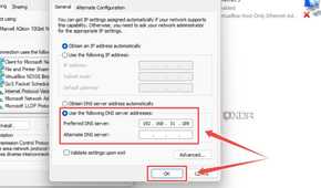 Pointing to the DNS server on the Raspberry Pi
