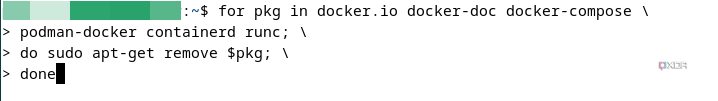remove unofficial docker packages