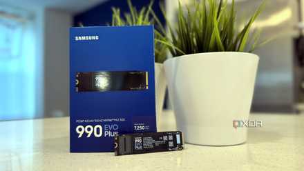 Samsung 990 evo plus ssd and box on a counter