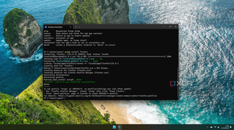 Screenshot of Windows Terminal after installing an app with the Scoop package manager