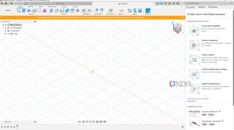 The Fusion360 3D modelling software