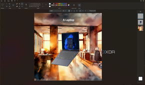 Screenshot of Paint showing an image with multiple layers