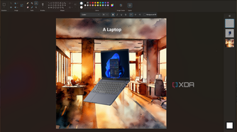 Screenshot of Paint showing an image with multiple layers