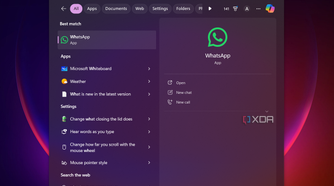 Search categories on Windows search