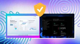 Screenshots showing Microsoft Defender and Windows Security homepages