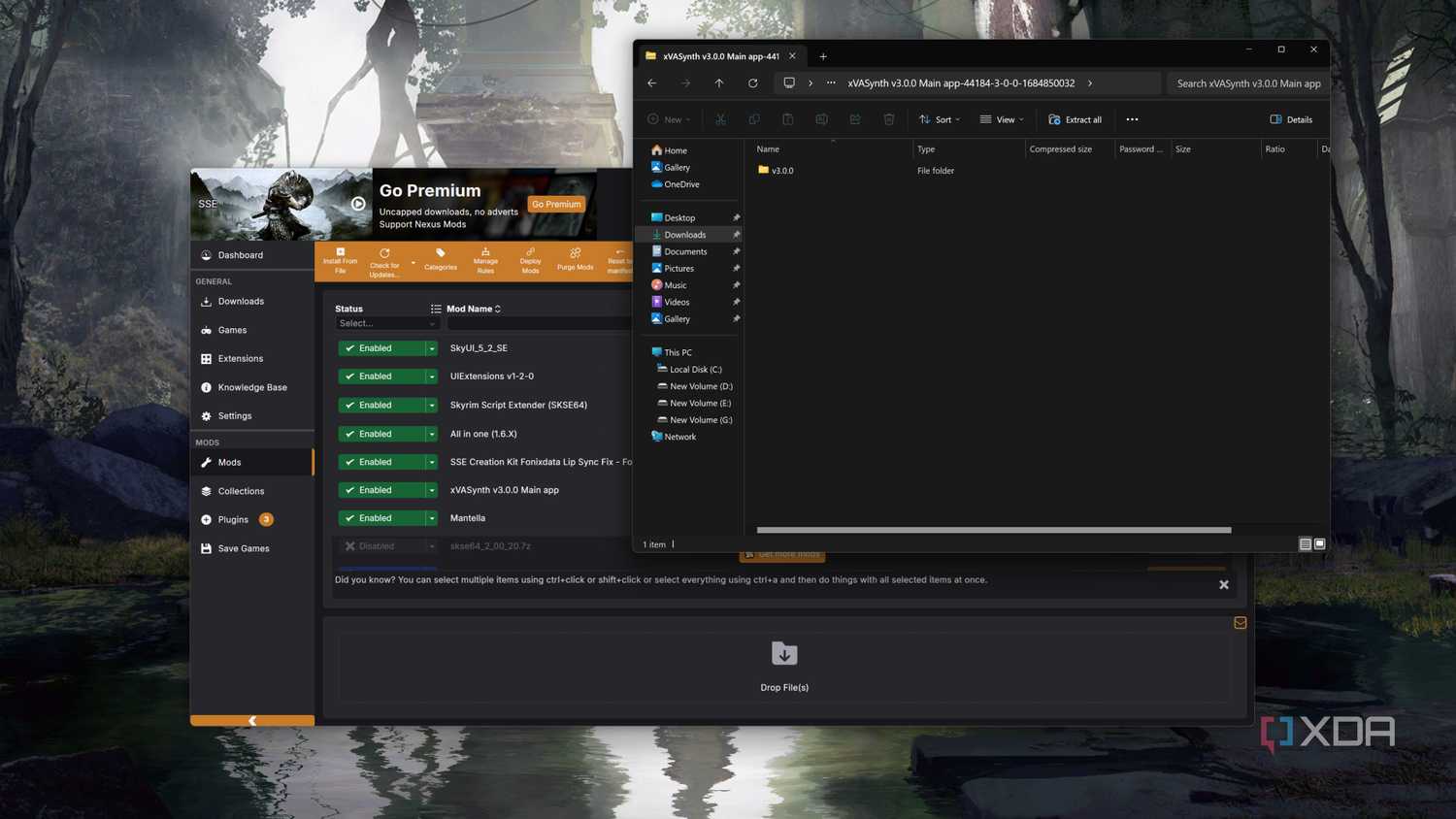 Managing Skryim mods using Vortex