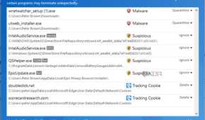 Sophos scan and clean scan results