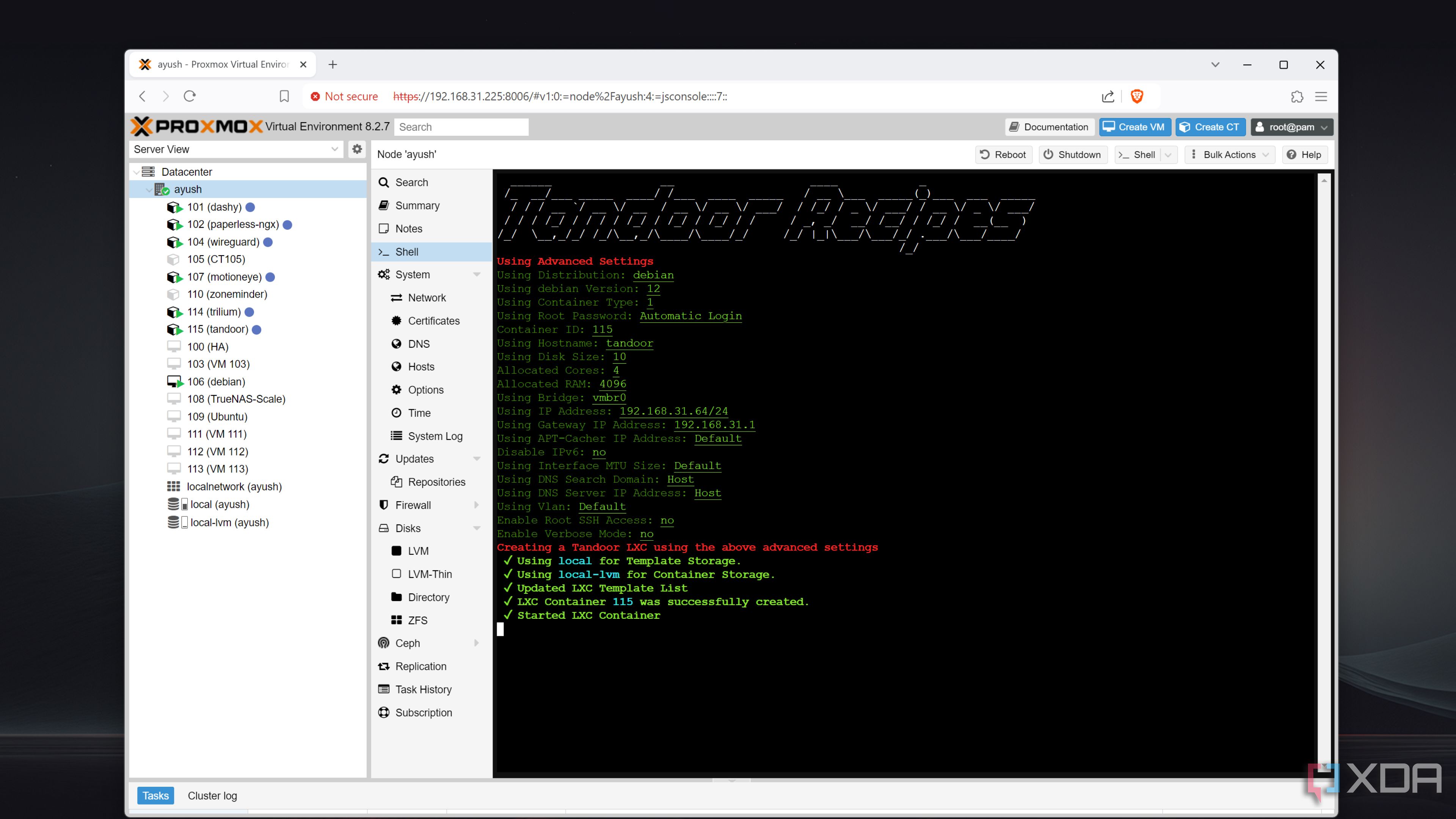 Installing a Tandoor Recipes server on Proxmox