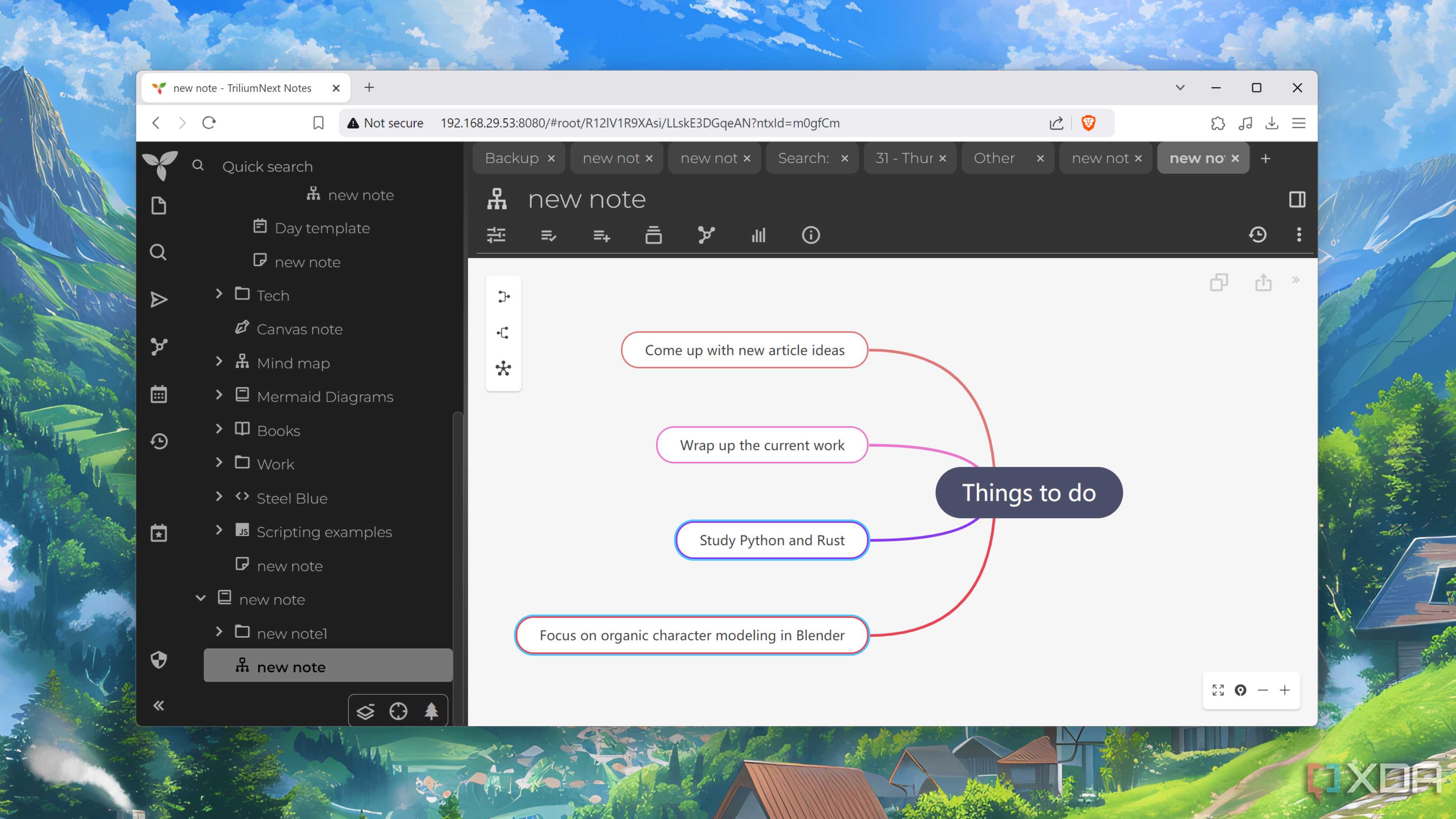 A Mind Map in TriliumNext