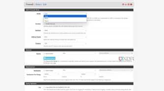 Setting the firewall rules in the pfSense web UI
