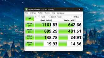 CrystalDiskMark running on an SMB drive in TrueNAS Scale
