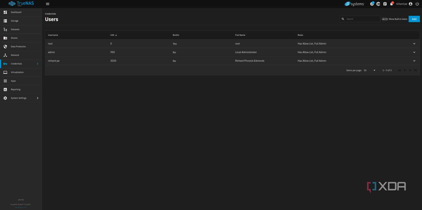 Adding users in TrueNAS Scale