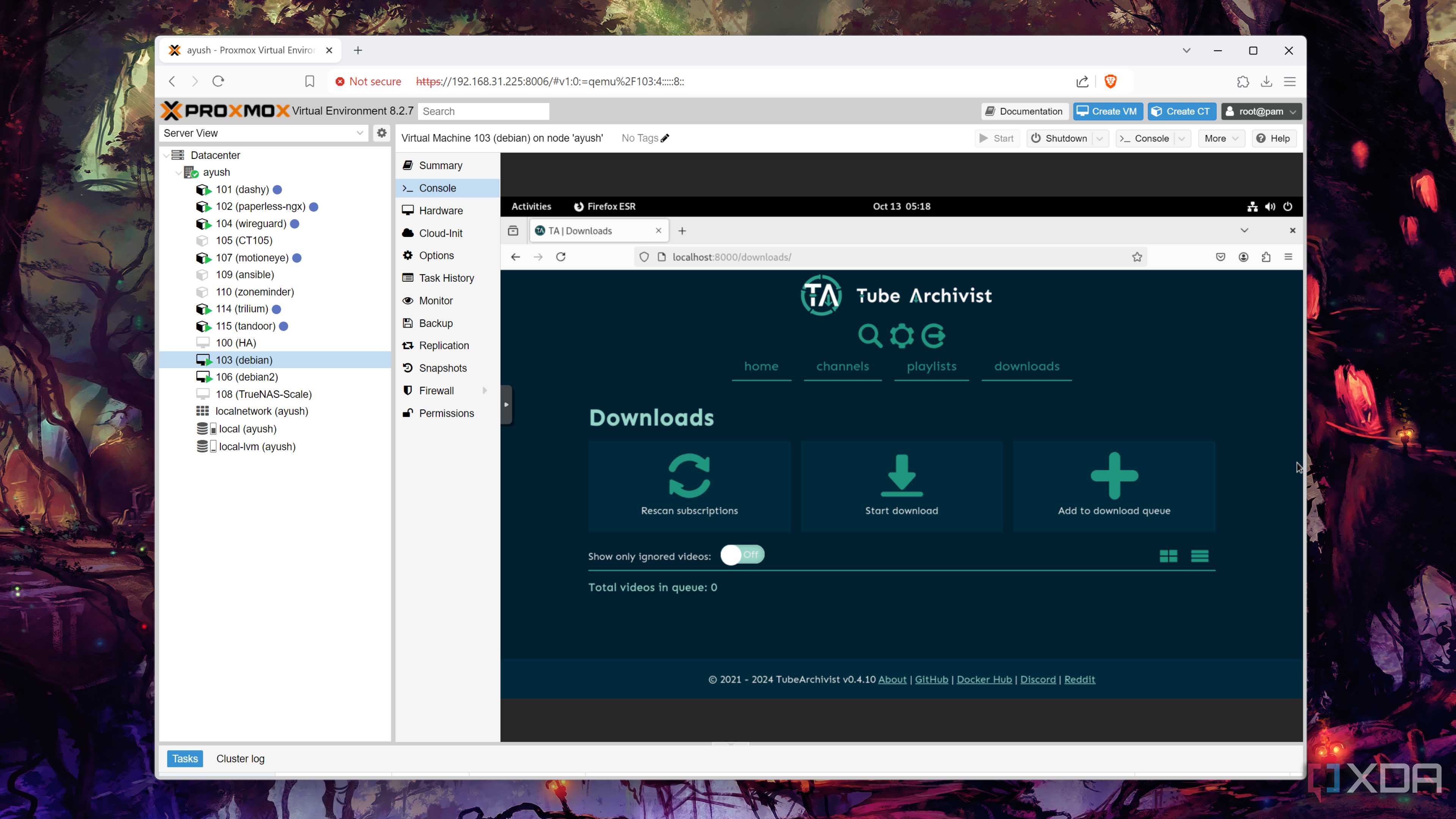 Hosting Tube Archivist in Proxmox