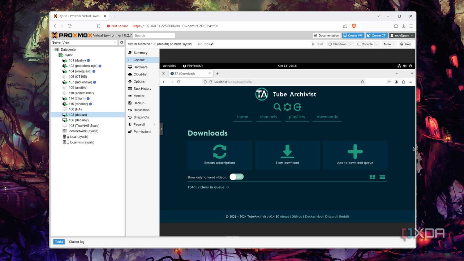 Hosting Tube Archivist in Proxmox