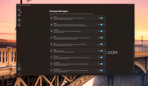 Screenshot of UniGetUI settings showing all the available package managers