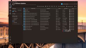 Screenshot of UniGetUI showing a list of available updates for installed apps