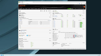 Unraid dashboard user interface Windows 11