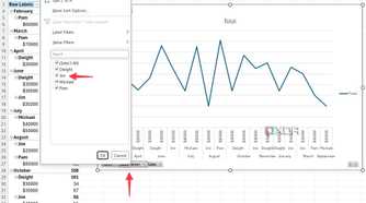 filter chart in Excel