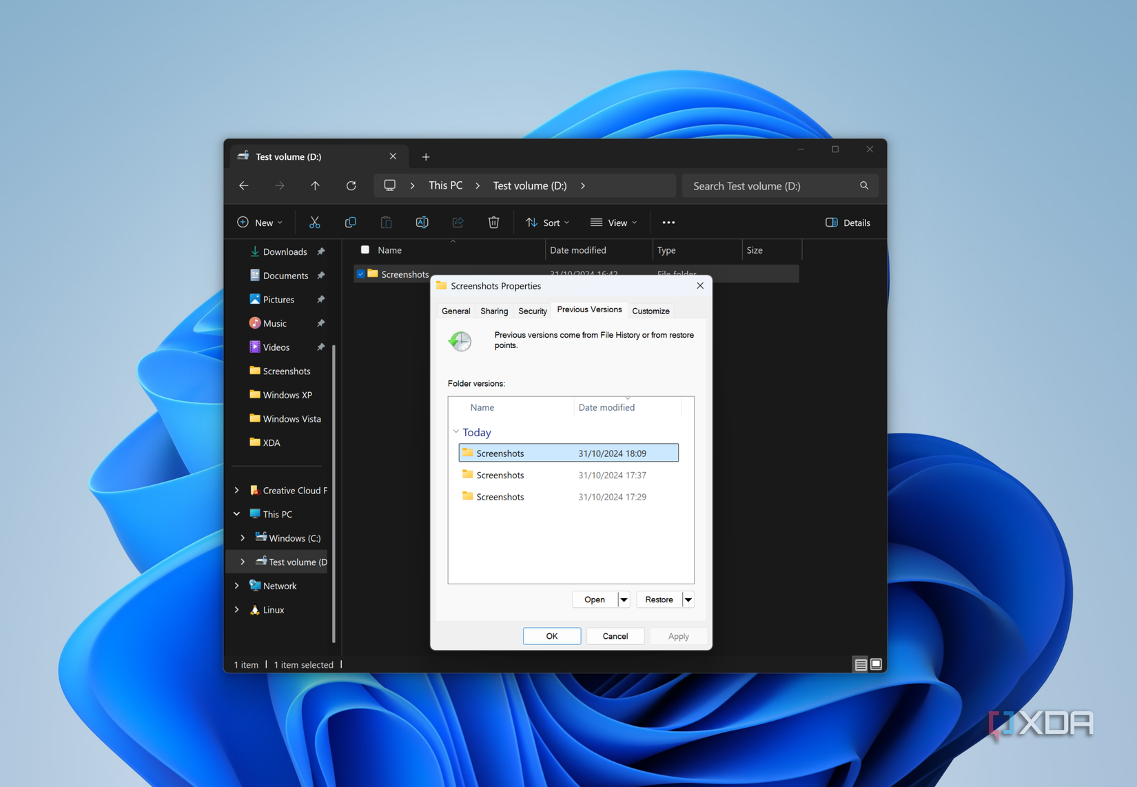 How to use Windows 11 Volume Shadow Copy for backing up files