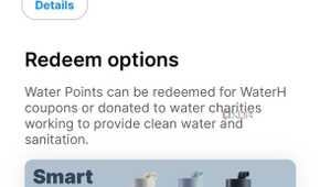 WaterH app rewards