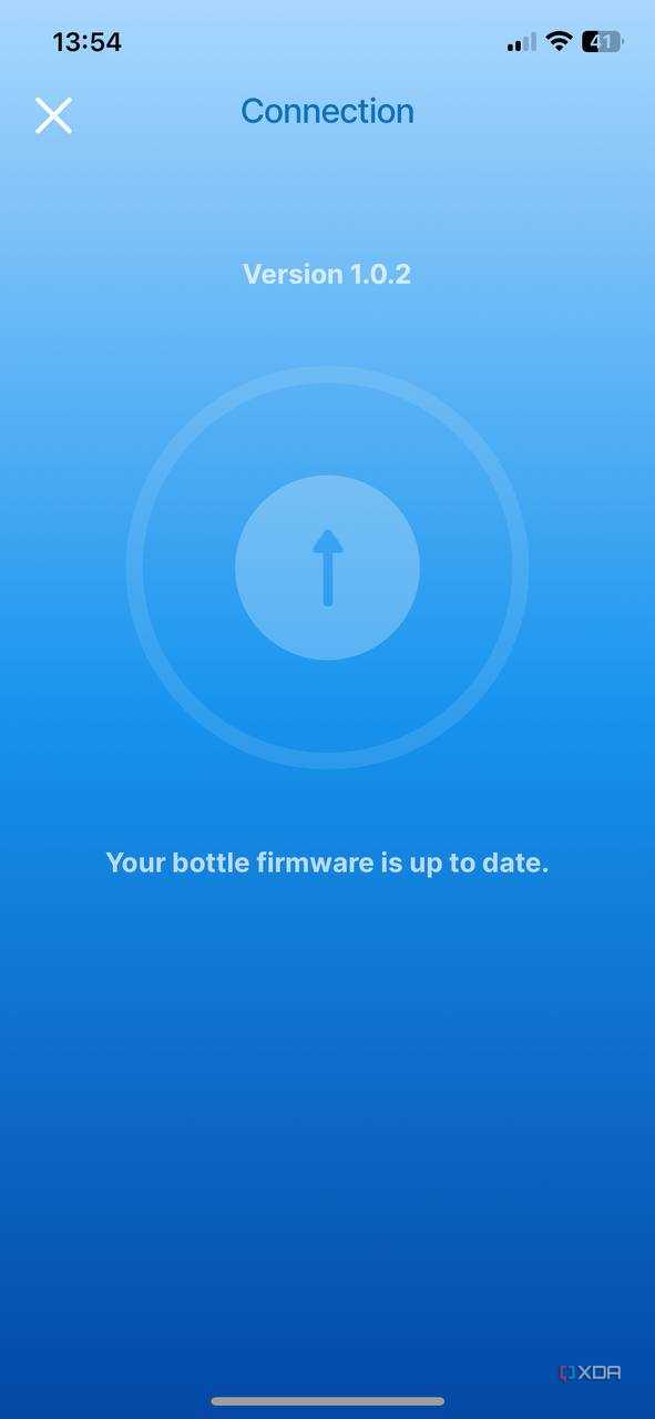 WaterH app firmware updater