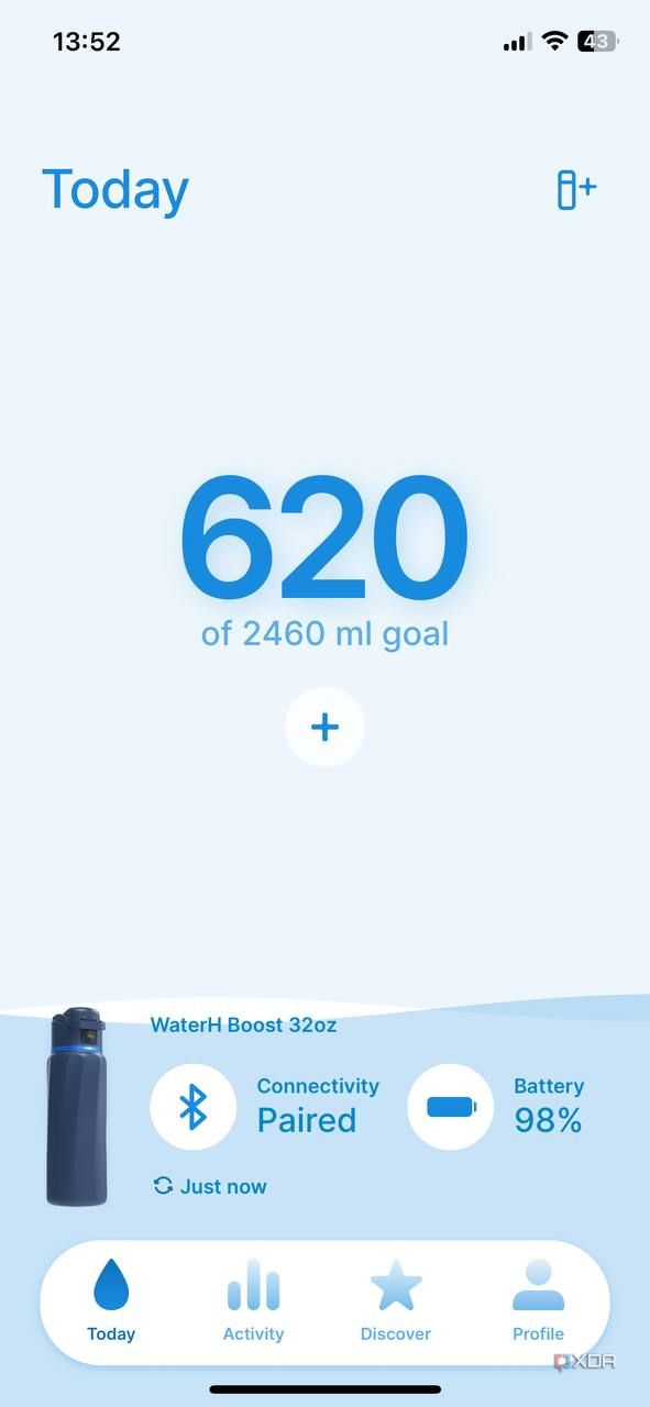 WaterH app dashboard