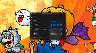 Screenshot of Windows 11 Task manager showing an app running in efficiency mode