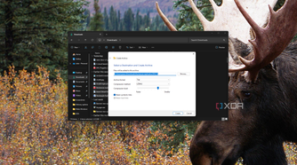 Screenshot of the file compression dialog in Windows 11 version 24H2
