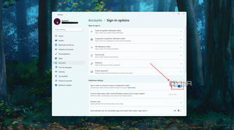 Screenshot of Windows 11 sign-in settings with the toggle for using external devices for Windows Hello turned on