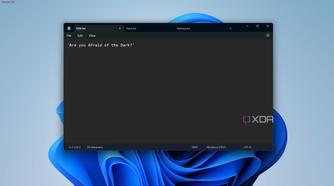 Using Dark Mode in Windows Notepad