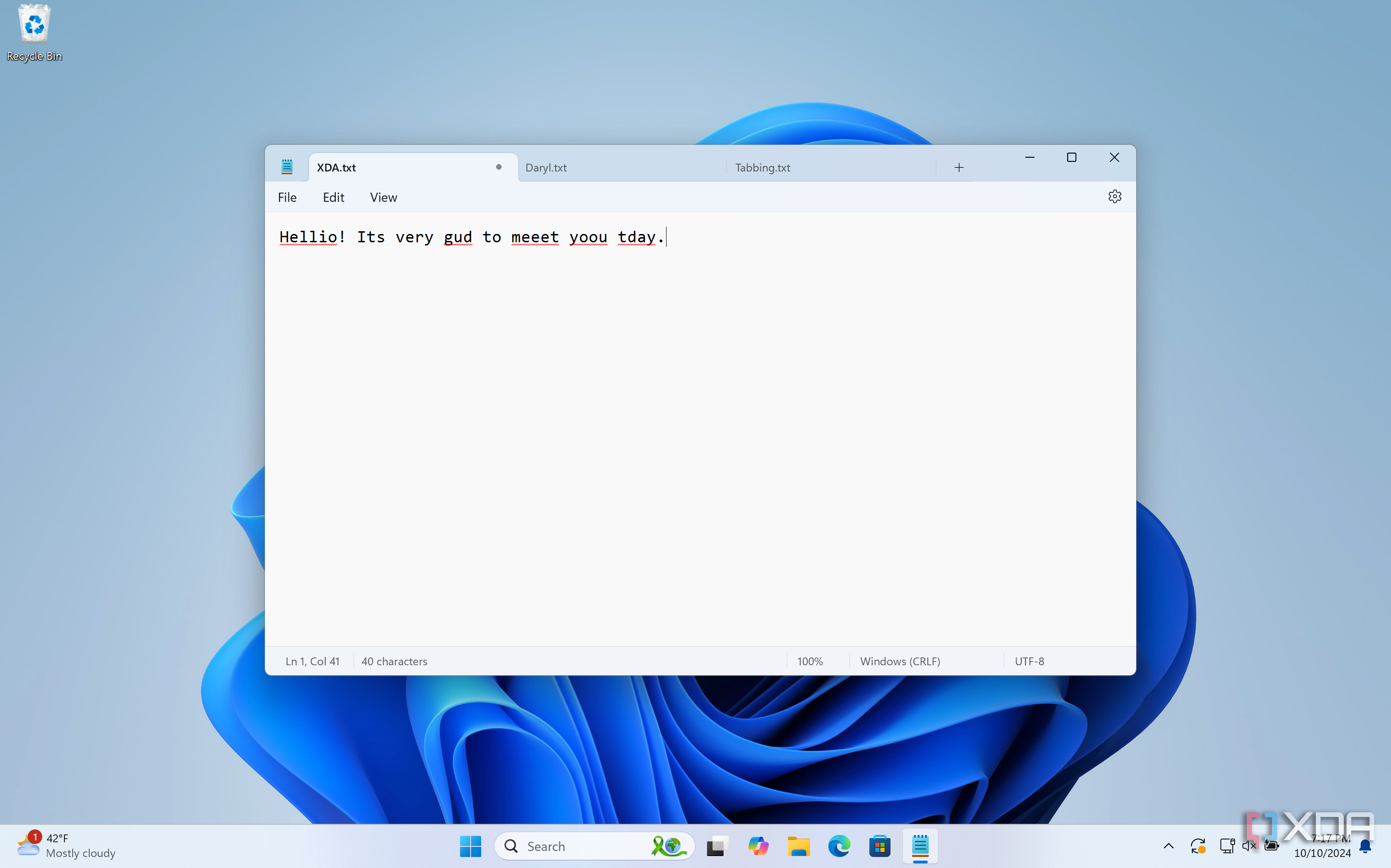 Using Spell Check in Windows Notepad