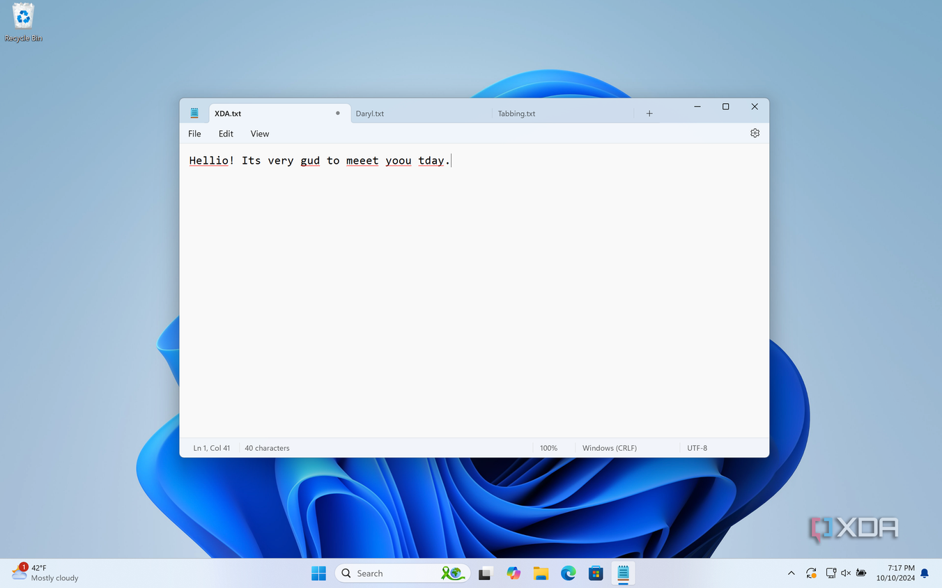 Using Spell Check in Windows Notepad