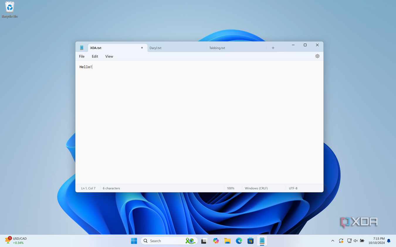 Using Tabs in Windows Notepad in Windows 11