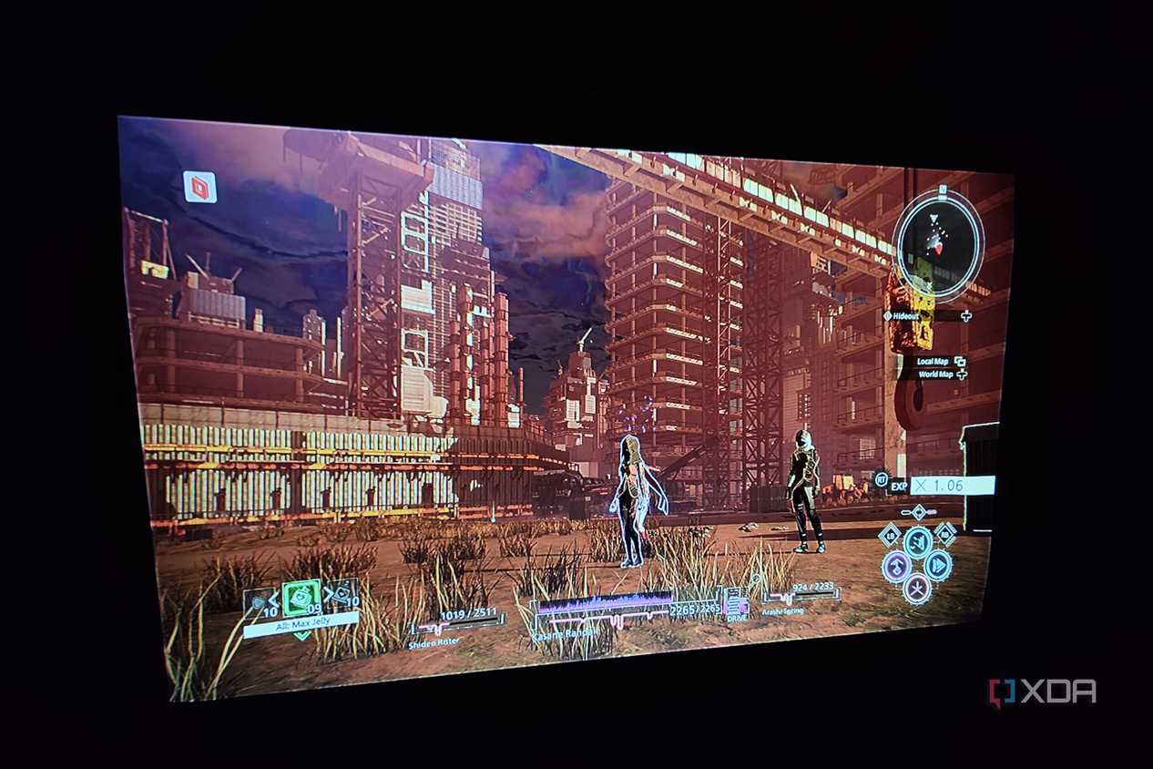 Running Scarlet Nexus on a Yaber K3 projector