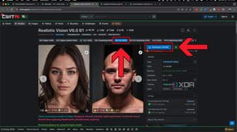 Download the Realistic Vision v6.0 B1 checkpoint on Civitai