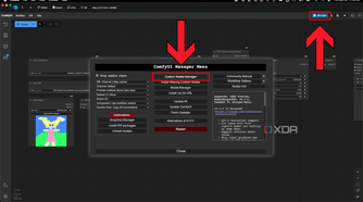Open the ComfyUI Manager Menu and Custom Nodes Manager