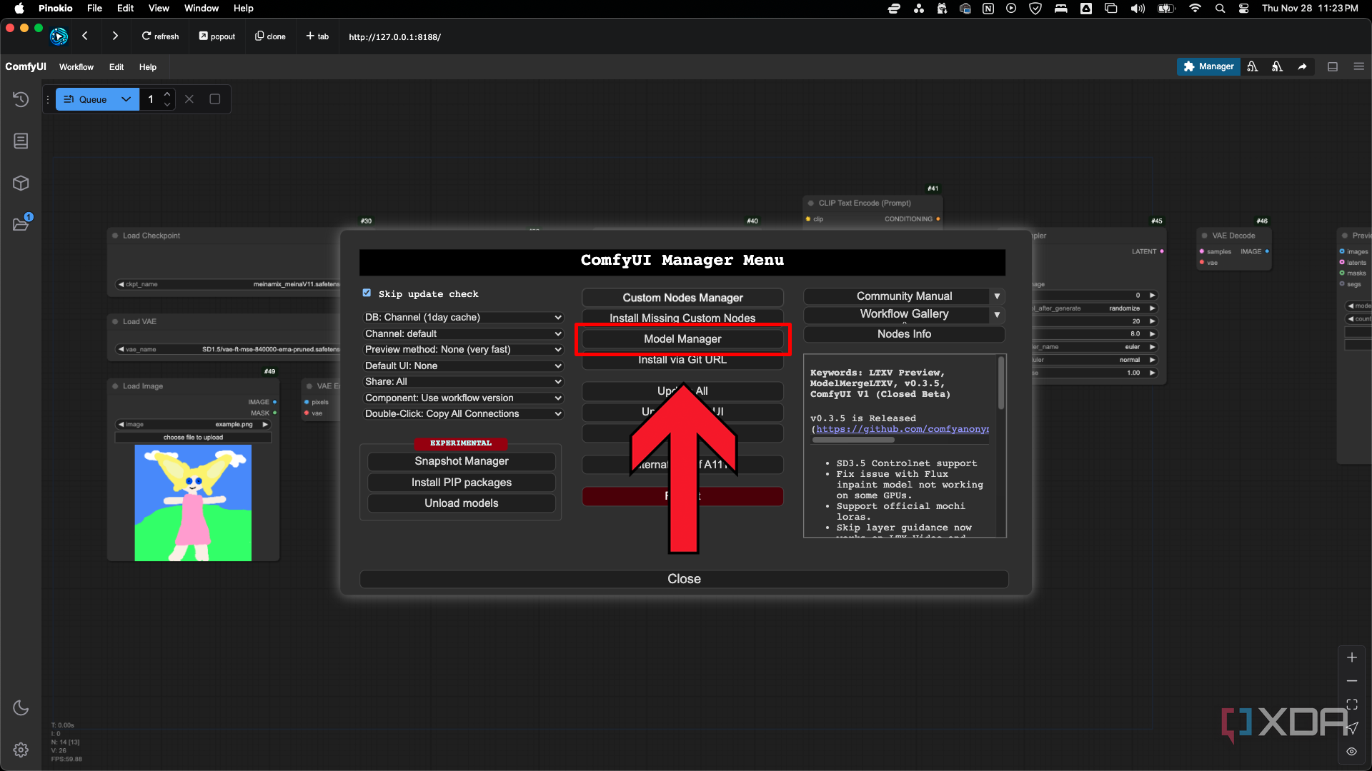 Open the ComfyUI Model Manager