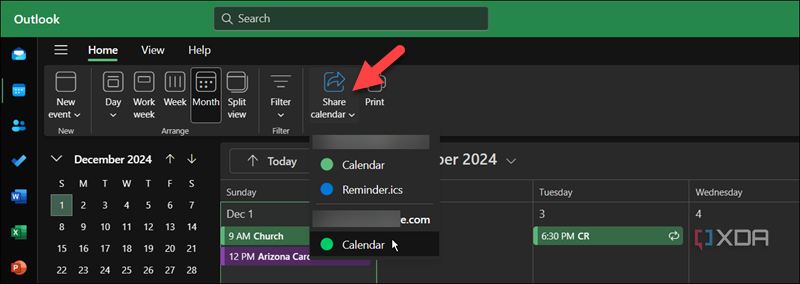 How to share your calendar in Outlook