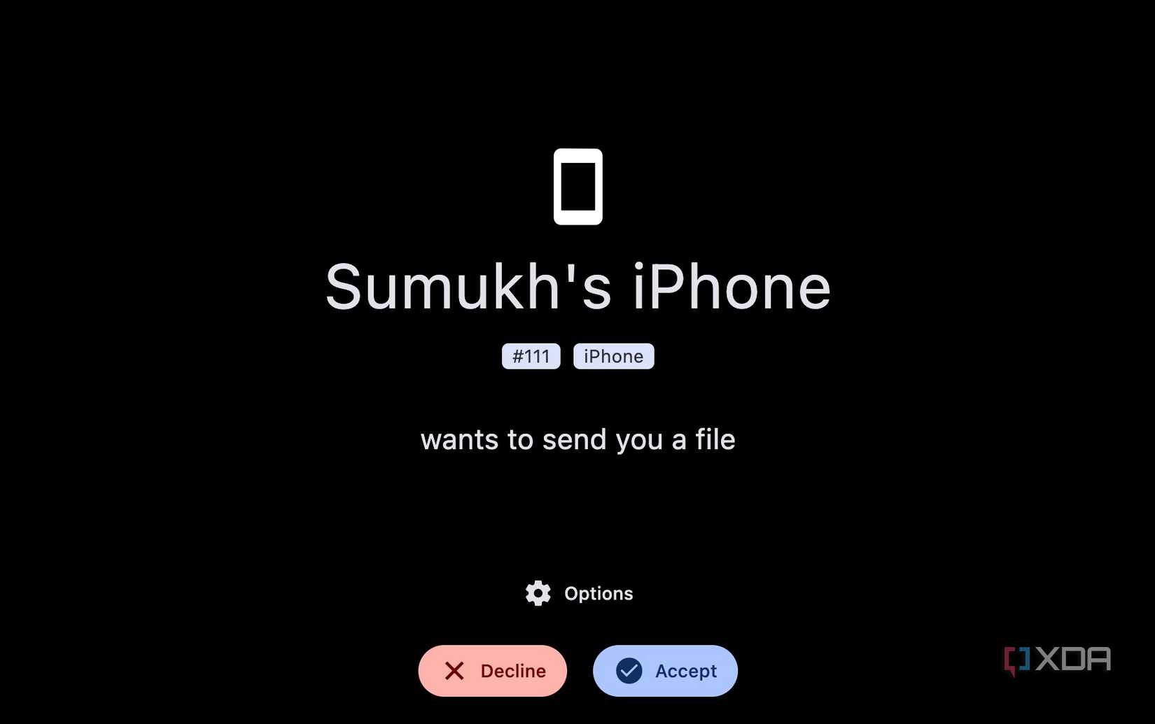 Recieve files on LocalSend