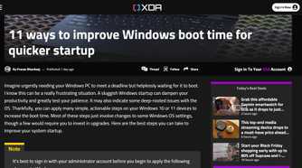 An article without enabling Just Read extension