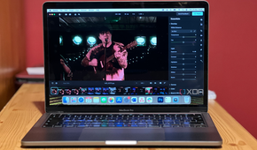 Aperty portrait editing software on MacBook