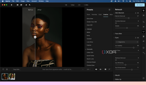 Aperty photo portrait editor with before and after