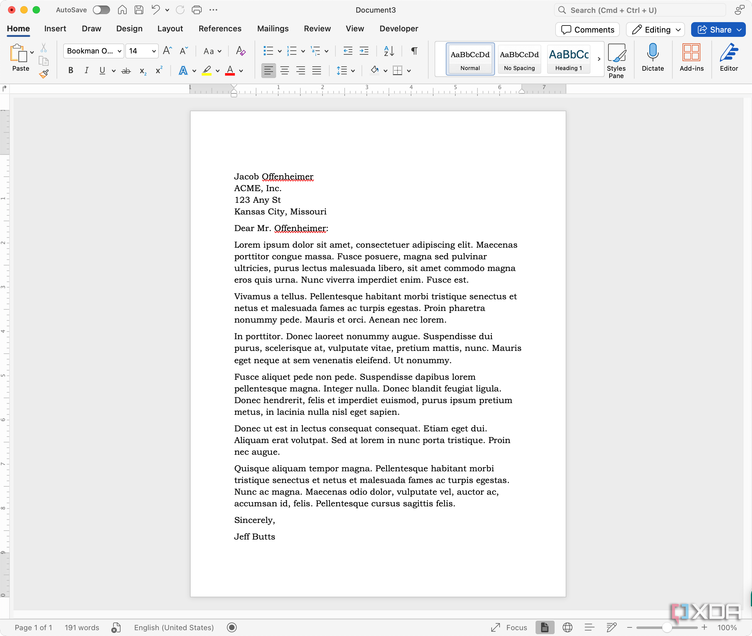 Inserting automatic date and time into Word